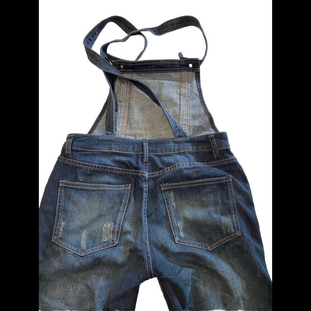 Womens FREE PEOPLE Denim Overalls Sz 27 - Picture 6 of 6
